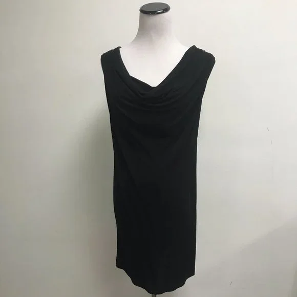 Haute Hippie Dresses Haute Hippie Black Drape Neck Sleeveless